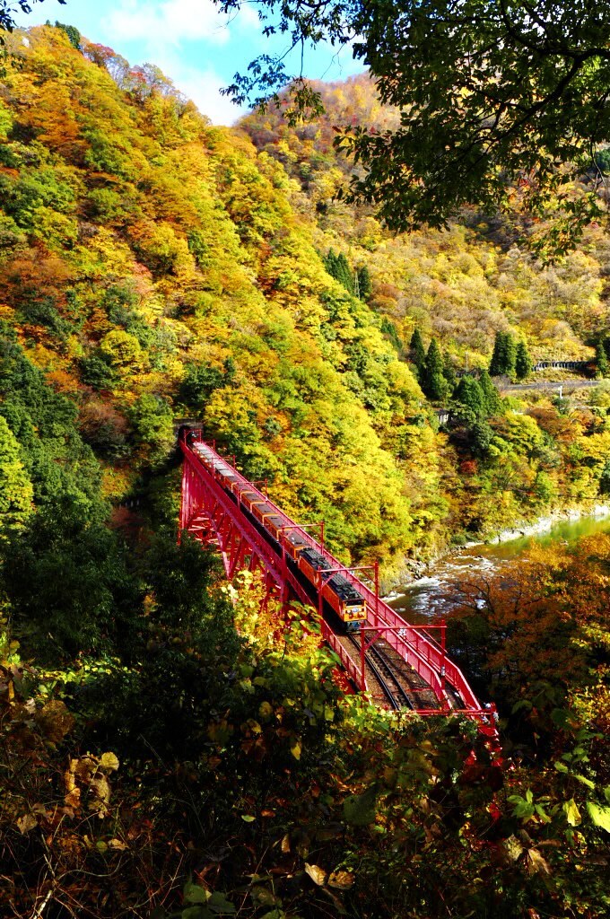 宇奈月温泉の紅葉