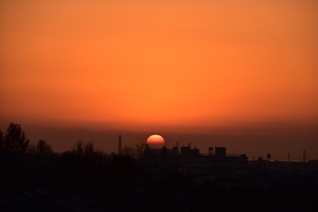 Today's sunset glow