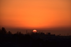 Today's sunset glow
