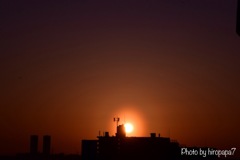 夕日を眺めて