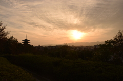 高台寺(京都)よりの夕焼け