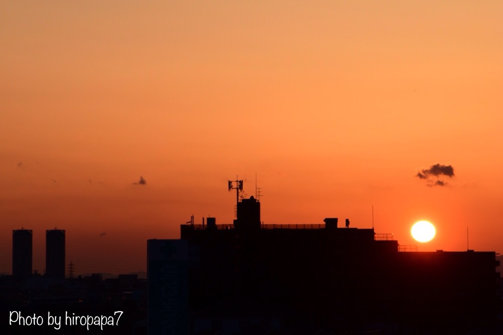 本日の夕景