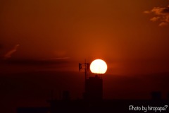 今日の夕日-2