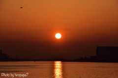 今日の夕日