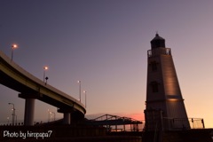 Highway and lighthouse