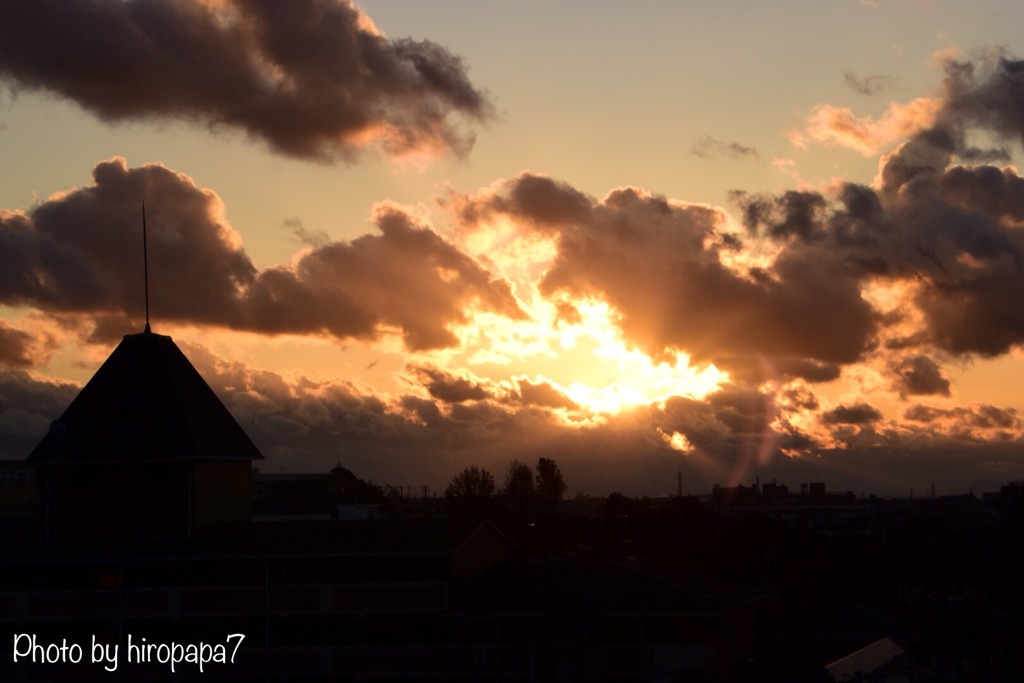 本日の夕景①