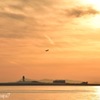 夕焼けに向かって