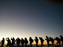 ハワイ島の夕焼け