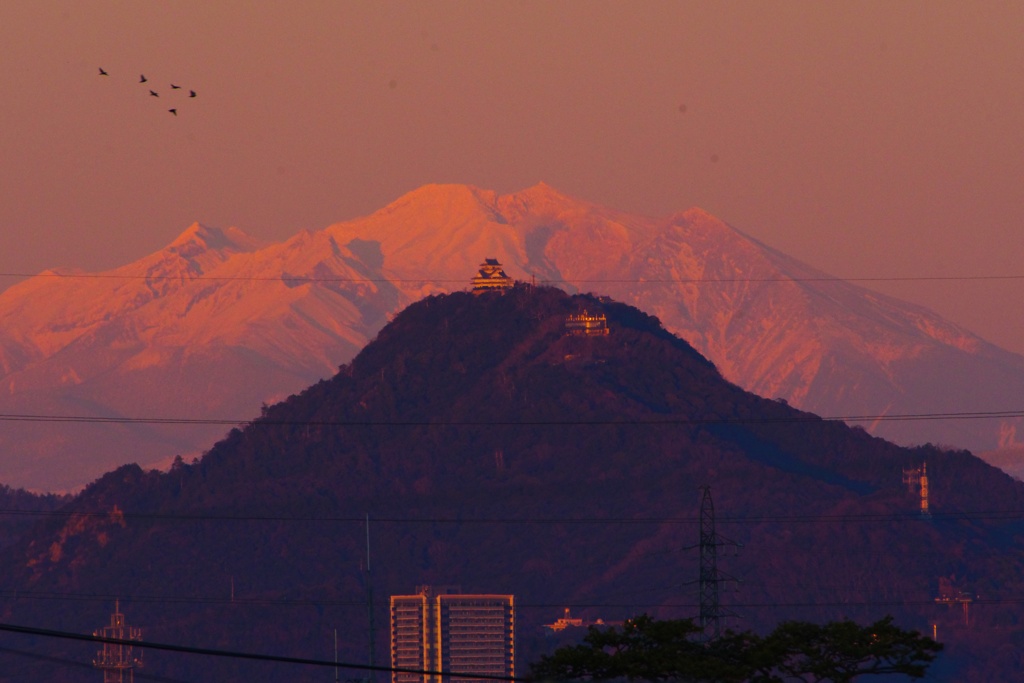 岐阜城と御嶽山