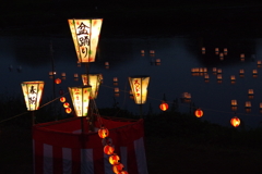 みやま川まつり・・・川面灯篭