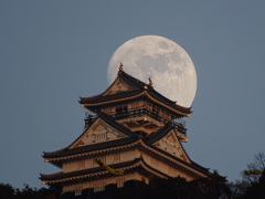 城と月