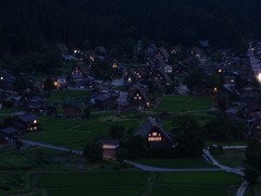 白川郷の日没