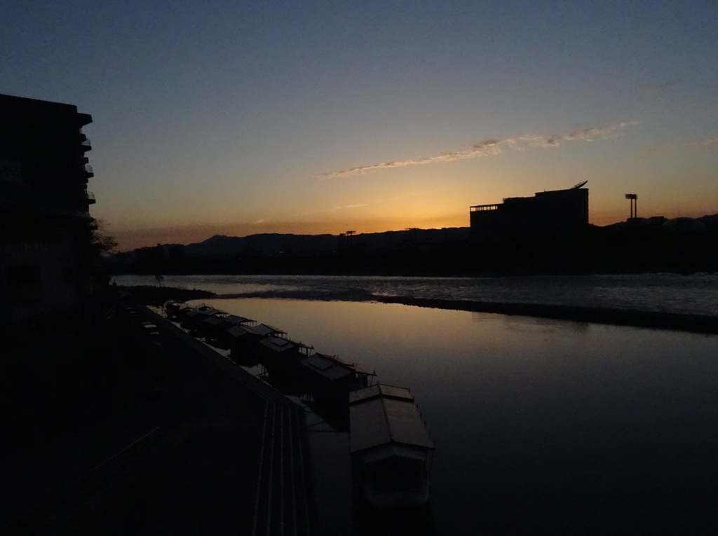 長良川の夕景