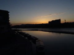長良川の夕景