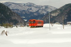 長良川鉄道冬景色