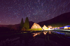 白川郷の星空