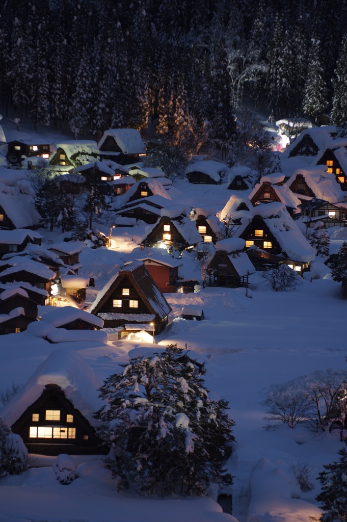 白川郷雪景色