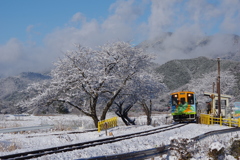 樽見鉄道冬景色