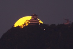 岐阜城と月