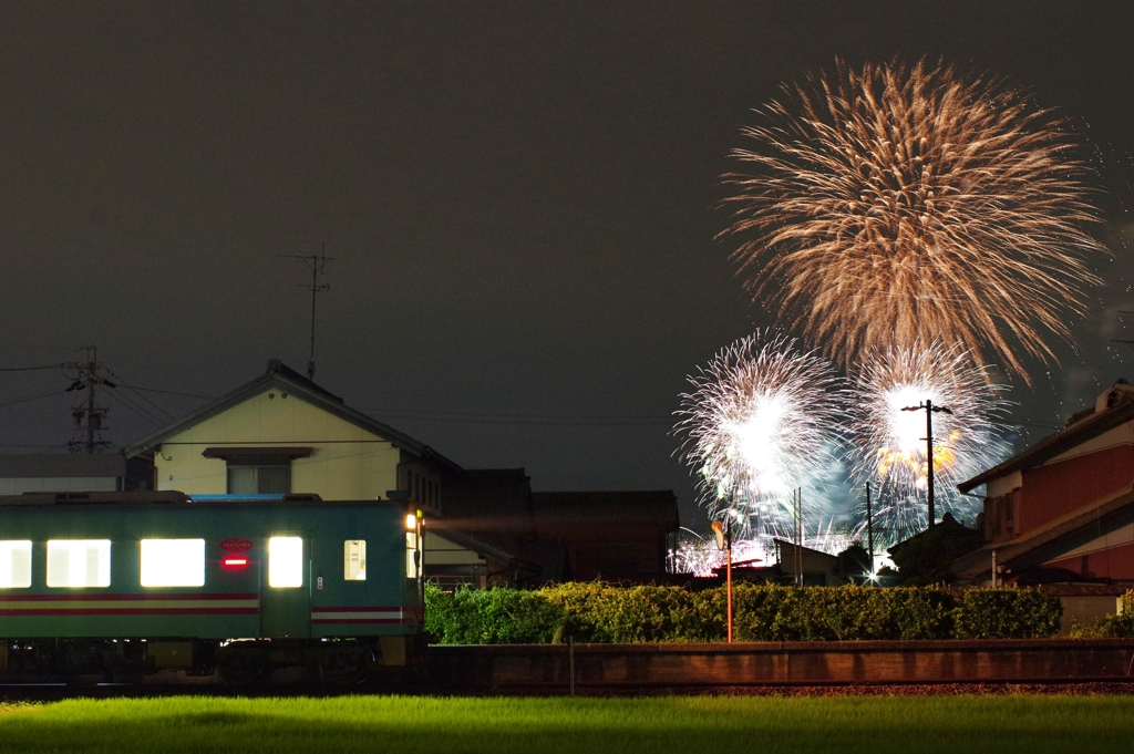 根尾川花火