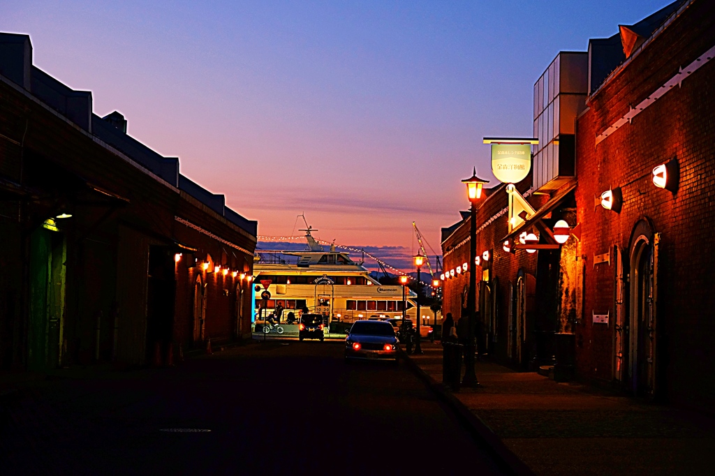 ベイエリアの夕景