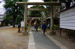 青山熊野神社の鳥居