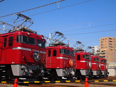 JR EAST　EF81　5台並び