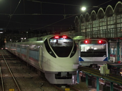 夜の勝田車両センター