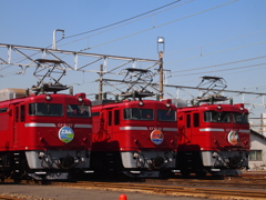 JR EAST　EF81　3台並び