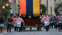 山車を引く　佐倉の秋祭りにて