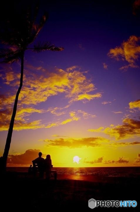 ハワイの夕暮れ