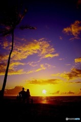 ハワイの夕暮れ