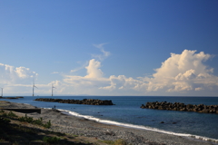 秋の海岸
