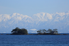 虻ガ島と北アルプス