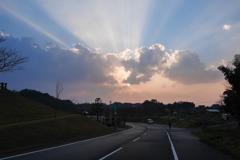 大みそかの夕陽