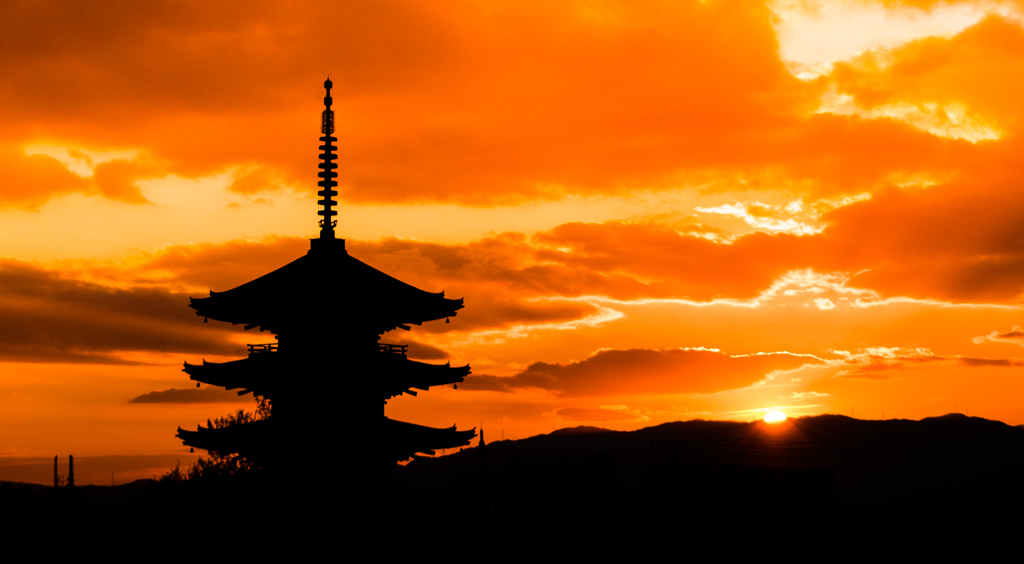 日本の夕暮れ