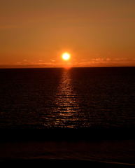 日本海に沈む夕日