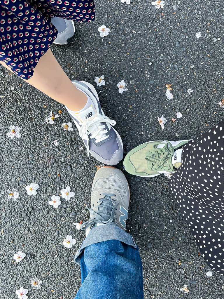 桜と靴