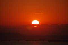 岡田浦の夕日3