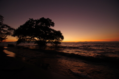 7月14日琵琶湖夕日4