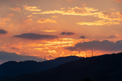 三川合流　夕焼け　３