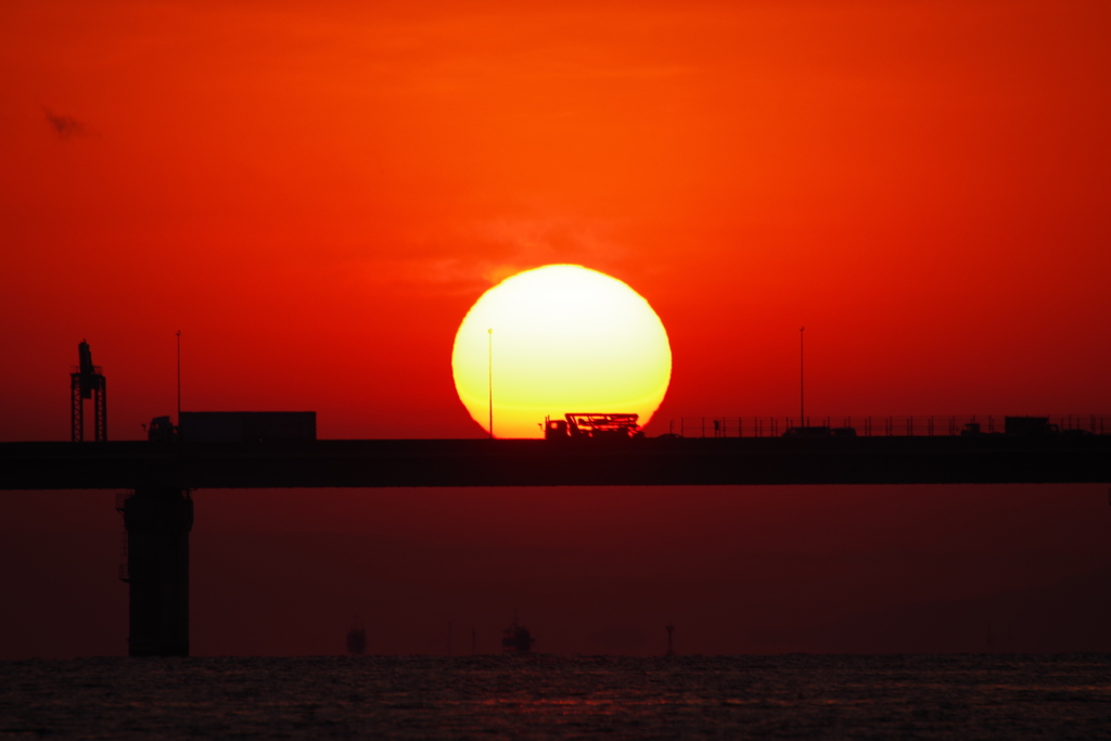 大阪港夕日１