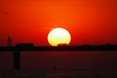 大阪港夕日１