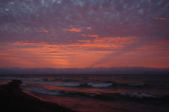 9月1日　琵琶湖の夕焼け２