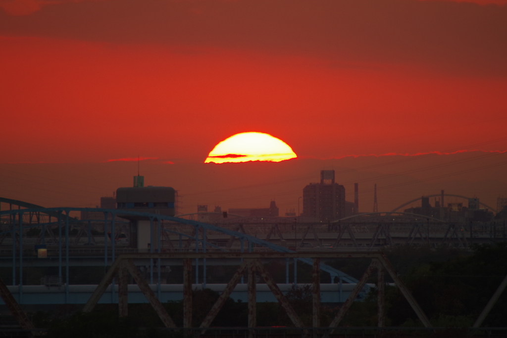 50-500mの夕日4