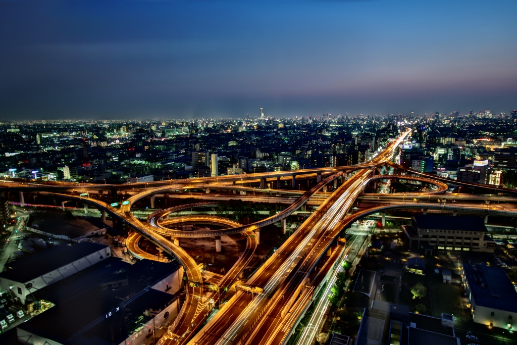大阪夕景から夜景３