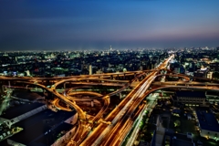大阪夕景から夜景３