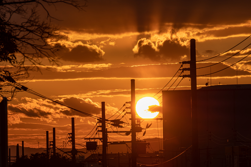 ポートアイランドの夕日