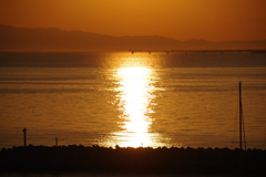 岡田浦の夕日1