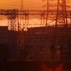 夕日に向かって　走る